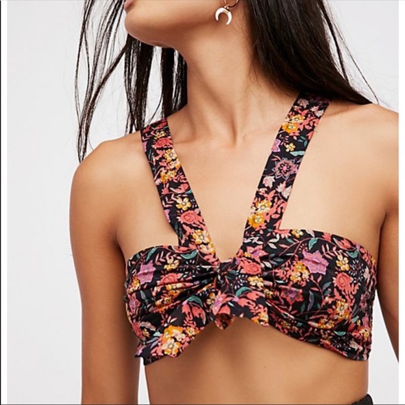 Free People Tops - NWT Free People Floral Tie Bandeau Size XS
